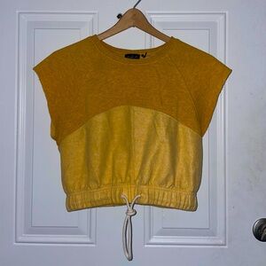 Yellow and cream cropped top #croptop